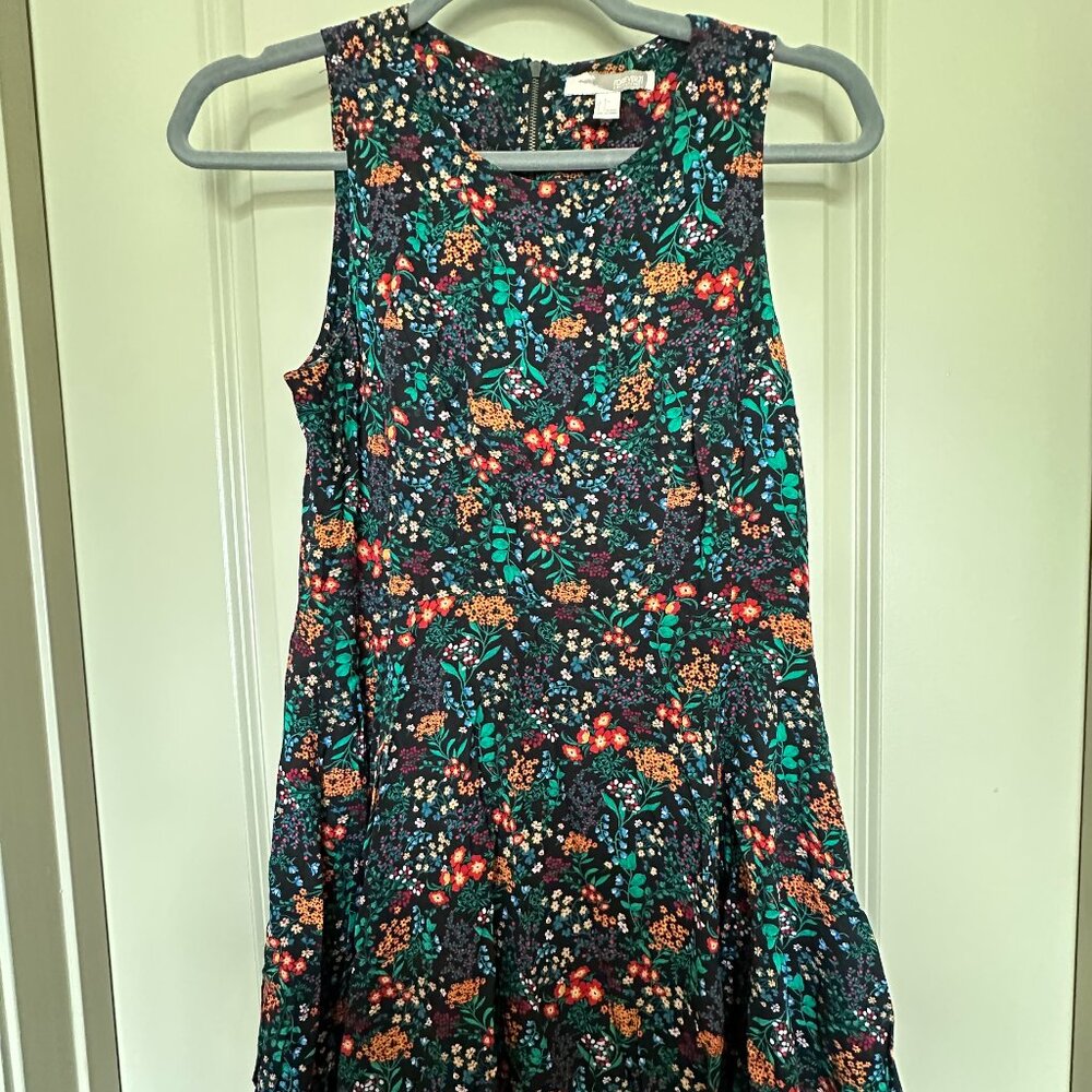 Forever 21 Contemporary Dress, L, Female, Black/Floral